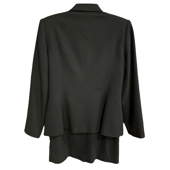 ALBERT NIPON Vintage Peplum Jacket Pencil Skirt Wool Gold Buttons Career Sz 8 - Picture 2 of 15